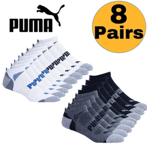 8 Pairs Genuine Puma Mens Sport CoolCell Crew Socks Shoe Size 10-13 & 13-15 - Picture 1 of 3