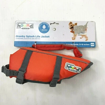 Chaleco salvavidas para perros nuevo con etiquetas Outward Hound Granby Splash talla XS 5-15 lb/circunferencia 11"-15" Foto 1 de 2