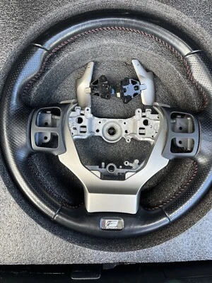 2017-2019 Lexus IS350 F-Sport Steering Wheel Core Black w/ Red Stitching - Image 1 of 4