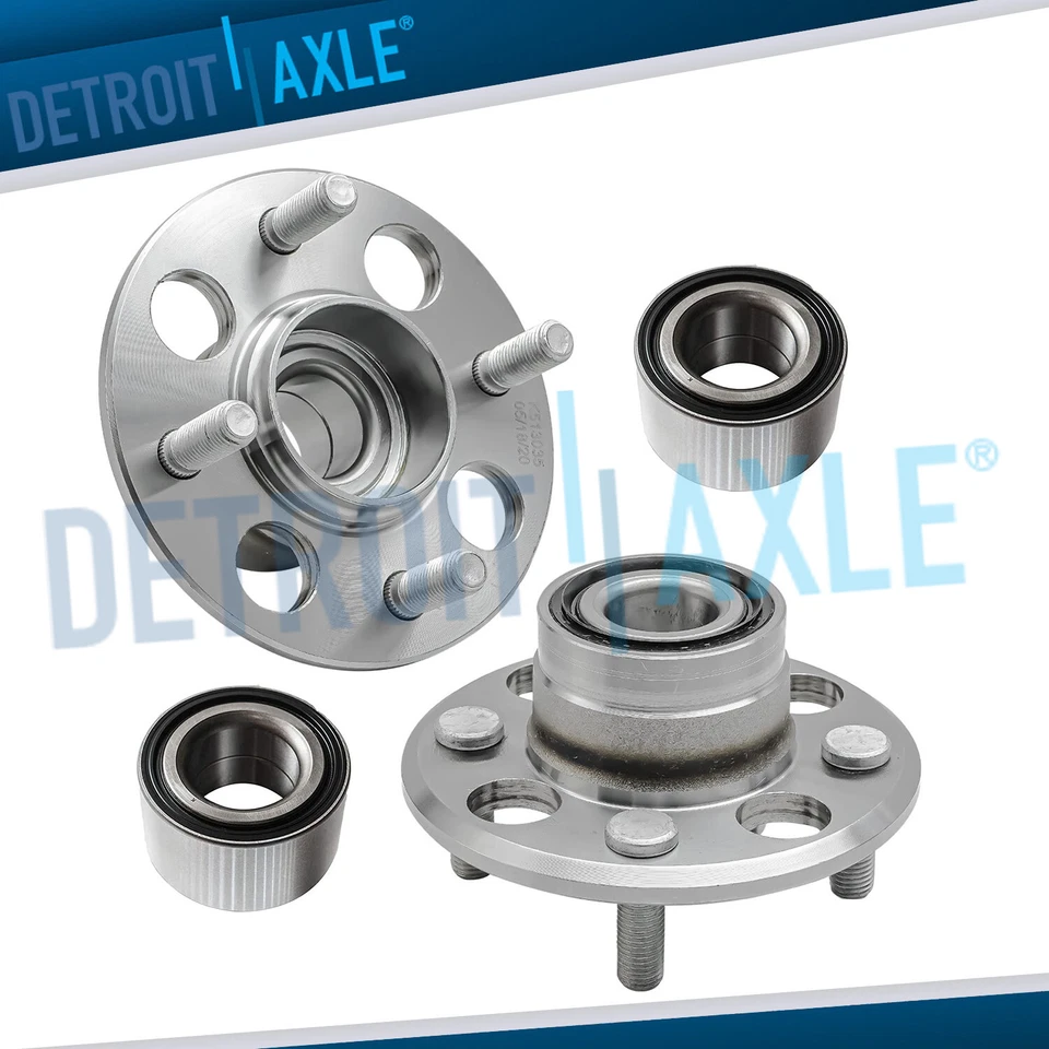 Cojinetes de rueda delantera bujes traseros para Honda Civic Del Sol 1992-2000 sin ABS Foto 1 de 4