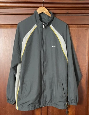 Nike Men’s Size XXL full Zip Gray & Yellow Polyester Jacket With Mesh Lining - Image 1 of 4