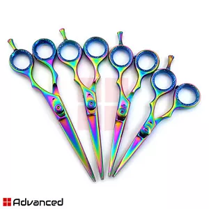 Multi Color Barber Hair Cutting Scissors Shears For Hair Dressing Styling Razor - Picture 1 of 13