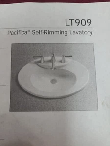 TOTO LT909#01-Pacifica Cotton Self-Rimming Rear Over-flow ADA Compliant - Picture 1 of 16