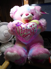 2024 Walmart Valentine Sweetheart TEDDY BEAR Pink Tye Dye Princess 22 Inches