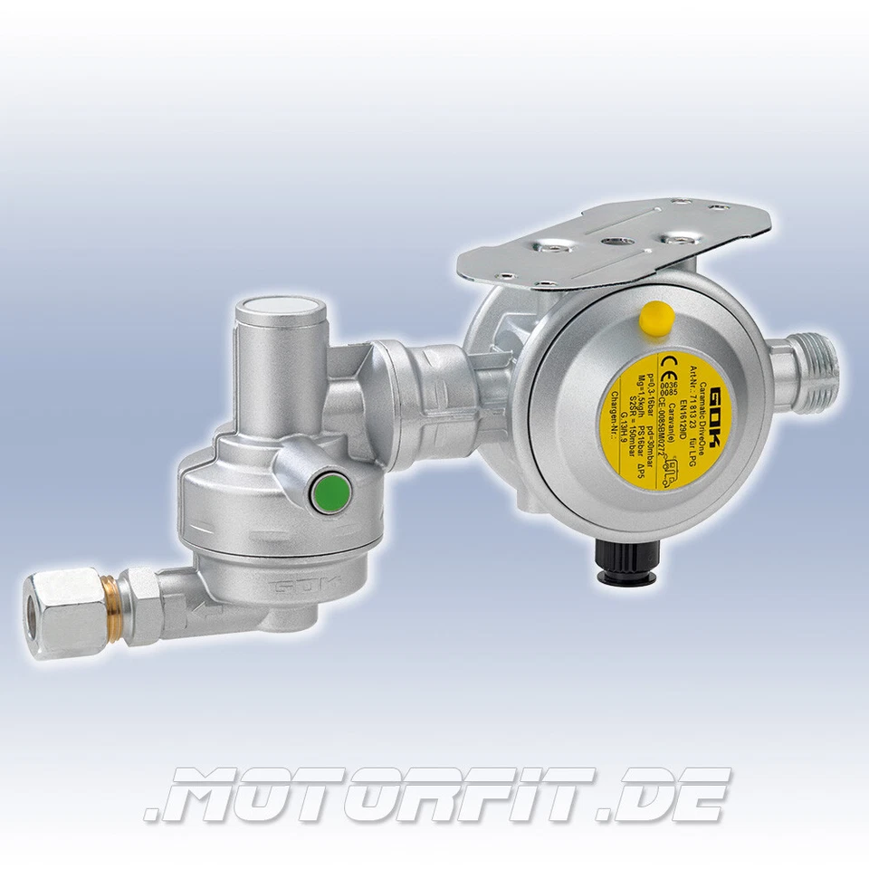 GOK Gas Pressure Regulator Caramatic DriveOne CS Horizontal 30 mbar Crash Sensor 2025 - Image 1 of 1