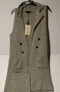 Love Tree Women's Sleeveless Long Sweater Vest Open Front Knit Cardigan Size M - Picture 1 of 8