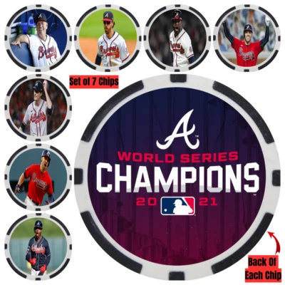 Atlanta Braves 2021 World Series Champs Collectable Chip Set (7) - Image 1 of 2