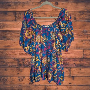 Blusa Terra & Sky Acuarela Floral Rosa Azul 2X (20W-22W) - Imagen 1 de 5