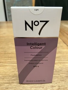No7 Intelligent Colour Foundation, Light. 40ml SPF6, Brand New In Sealed Box - Picture 1 of 2