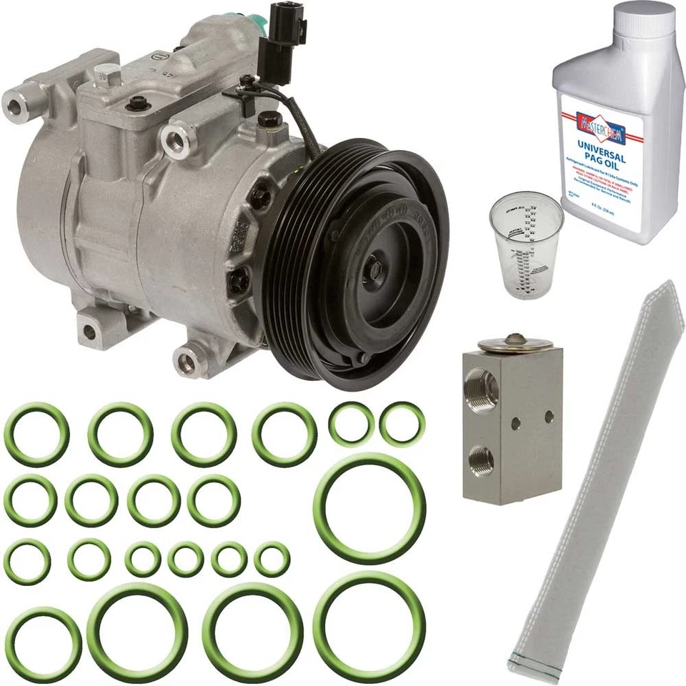 Compresor de aire acondicionado Omega para Hyundai Accent 2012 2013 con kit de reparación de aire acondicionado TCP Foto 1 de 1