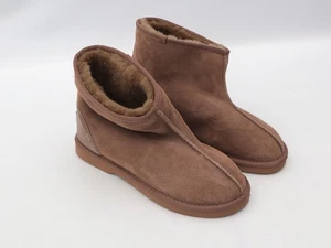 Wild Goose Viking Boots Short Ankle Sheepskin Shearling Brown UK 7 EU 41 - Picture 1 of 11