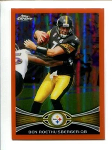 2012 Topps cromo minorista naranja refractor #182 - Ben Roethlisberger 🏈 - Imagen 1 de 3