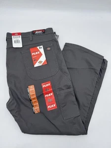 Dickies FLEX Carpenter Jeans Men's 44/30 Relaxed Fit Gray Denim Straight Leg NWT - Picture 1 of 16
