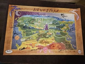 My Little Pony Cast Signed Poster x7 SDCC Andrea Libman Ashley Ball Big Jim - Picture 1 of 5