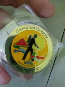 Geocoin Geocaching Coin Cameron County, Pennsylvania - Picture 1 of 5