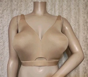 Lane Bryant Cacique Lightly Lined No-Wire Bra Nude Tan Sz 52B NWOT - Picture 1 of 10