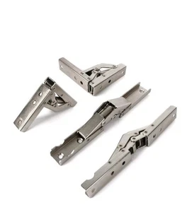 90 Degree Folding Hinge Stainless Steel Elastic Hinge Wall-Mounted Shelf Brac... - Picture 1 of 6
