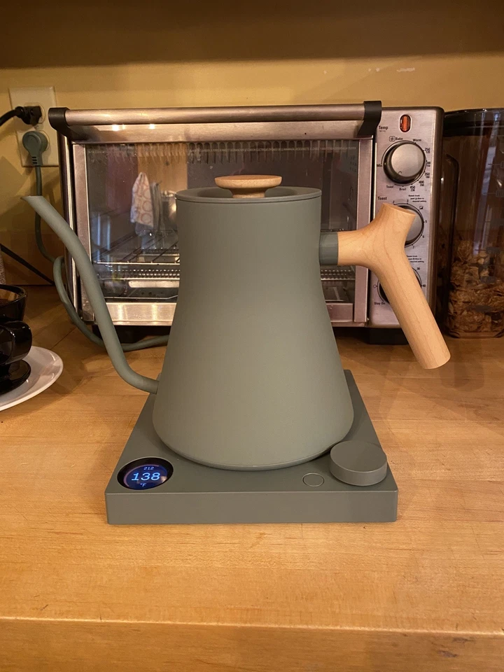 Fellow Stagg EKG Pro Electric Kettle Smoke Green with Maple Handle - Image 1 of 1