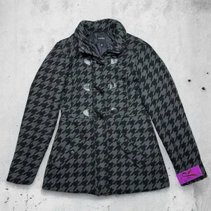 Rampage Houndstooth Toggle Coat Women’s S Gray Black NWT - Read - Picture 1 of 16