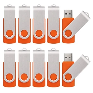 Paquete de 50 unidades flash USB de 8 GB - Paquete de 50 memorias USB 2.0 - naranja - Imagen 1 de 4