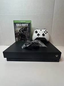 Microsoft Xbox One X 1TB Console with Wireless Controller - Black Power Cord - Picture 1 of 20