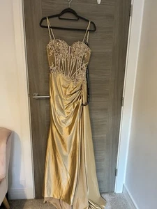 Algist Party Evening Gold Dress Size 6 New with Tags - Picture 1 of 7