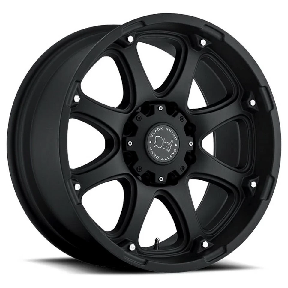 Rueda negra mate Rhino Glamis 18x9 6x5,5 18" -12 mm para llanta Chevy GMC Foto 1 de 4