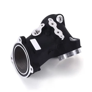 Black 57mm Intake Manifold For Harley Touring Softail Breakout Low Rider FXLR M8 - Picture 1 of 8