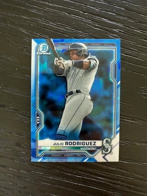 2021 Bowman Chrome Sapphire #BCP231 Mariners Julio Rodriguez - Image 1 of 2