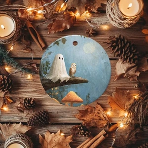 Fantasma y Zorro Adorno Invierno Bosque Animal Naturaleza Bosque Rústico Decoración de Vacaciones - Imagen 1 de 5