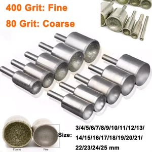 3mm-25mm Fine Coarse Diamond Burr Grinding Bit Cylinder Concave for Bead Shaping - Picture 1 of 8