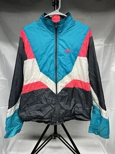 Vintage 80er 90er Nike Gray Tag Windbreaker Jacke Running Track M Surf Skate Retro - Bild 1 von 7