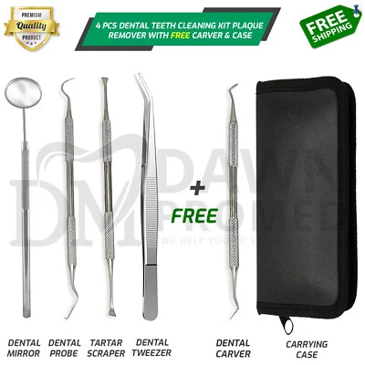 Dental Teeth Cleaning Kit Dentist Floss Plaque Remover Oral Care Inst German Gr - Image 1 of 4
