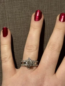 $3399 Certified Leo Diamond 1 Carat tcw Ideal Cut Enhancer Ring 14k WG Size 8.5 - Picture 1 of 10