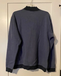 Mens LinkSoul 1/4 Zip Pullover Sweater Blue Large - Picture 1 of 3
