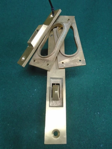 NOS GETTY SOLID BRASS POCKET DOOR SET: COMPLETE & HEAVY DUTY (17552) Cover
