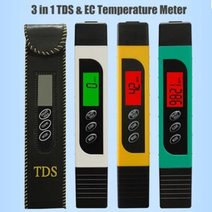EC Messgerät TDS Meter mit Thermometer Leitwertmessgerät Leitfähigkeitsmessgerät - Bild 1 von 9