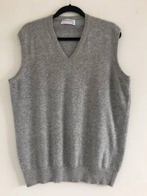 BALLANTYNE 100% CACHEMIR PURO CUELLO EN V CHALECO SUÉTER TALLA XXL HECHO EN ESCOCIA Foto 1 de 4