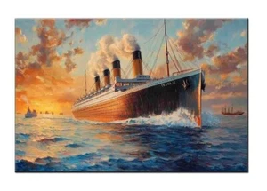 Eternal classics Home art Wall Decor Titanic Oil Painting Printed on Canvas II - Picture 1 of 8