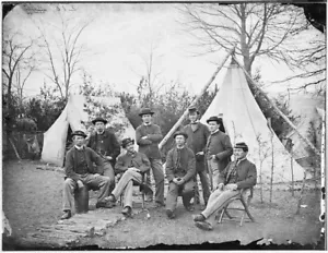 BÜRGERKRIEG-Foto von Mathew Brady 8 x 10 Zoll NACHDRUCK einer Union Camp-Szene - Bild 1 von 1
