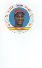 ERIC DAVIS 1991 HOLSUM SUPER STARS DISC #2 BASEBALL CARD