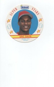 ERIC DAVIS 1991 HOLSUM SUPER STARS DISC #2 BASEBALL CARD