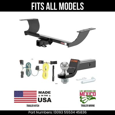 For 11-14 Dodge Challenger Trailer Hitch 4 Pin Wiring 2" Ball Fits All Curt 3.5K - Изображение 1 из 4