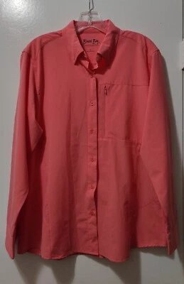 Camisa Top de Pesca Bimini Bay Para Mujer Salmón Manga Larga Ventilada Talla M Foto 1 de 2