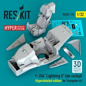 F-35A "Lightning II" cabina tardía (edición hiperdetallada) para kit trompetista 1:32 - Imagen 1 de 3
