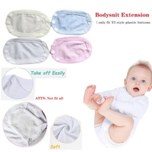 4pcs T3 Plastic Snap Diaper Extender Cotton Extension Sheet for Baby Clothes - Bild 1 von 13