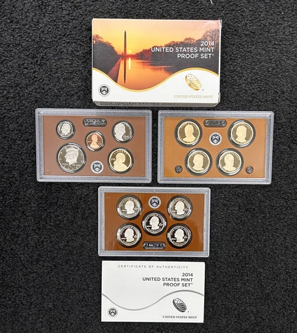 2014 US Mint Proof Set 'S' with COA Cover