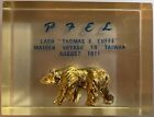 Vtg Pfel Lash "Thomas E. Cuffe" Maiden Voyage To Taiwan August 1971 Lucite Cube