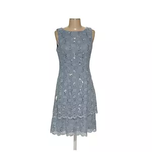 Vestido recto midi azul Alex Evenings - Imagen 1 de 3