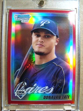 2010 Donavan Tate Bowman Chrome Rookie Prospect Red Refractor RC 5/5 🔥🔥🔥